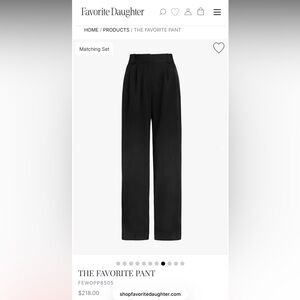 Favorite Daughter Black Wide Leg Pants
